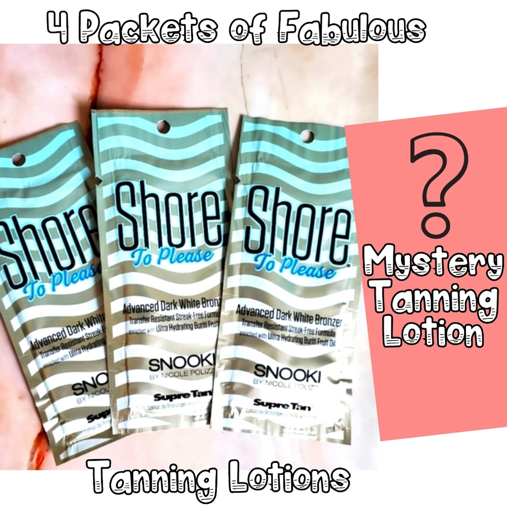 SHORE TO PLEASE Tanning Lotion★Plus Bonus Pkt Included = 4 pkts